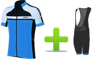 BBB Combi actie shirt Keirin BBW-239 en broek Bib-short BBW-81 BLAUW maat XXXL