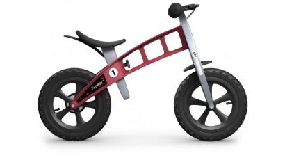 FirstBike Cross loopfiets rood handrem Luchtbanden