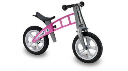 FirstBike Street handrem Loopfiets Roze Luchtbanden